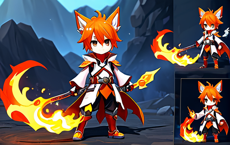 Fire Attribute Creature Training**

"A cute Elsword fire attribute creature, like a small dragon or fox, fully clothed in tiny training gear, diligently practicing fire magic in a volcanic training area, appropriate attire, safe for work, family-friendly, perfect anatomy, correct proportions, well-formed hands, proper finger count, dynamic pose, professional digital art, high quality."

**